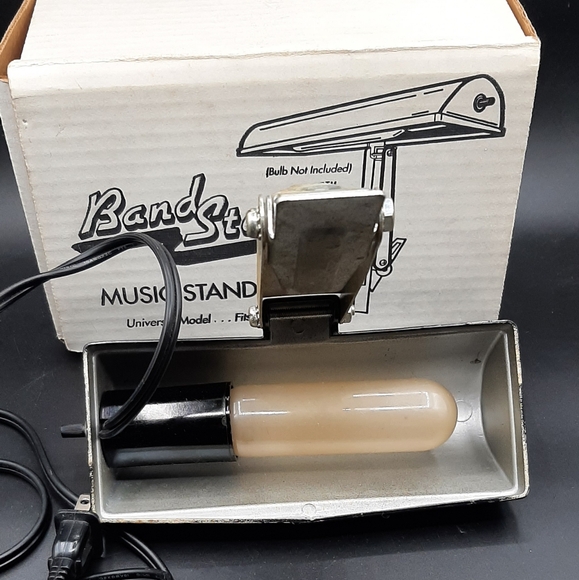 BLS-1 Universal Band Stand Music Stand Lamp Vintage Clip-On Style In Box Works - Picture 3 of 7